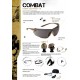 Bolle COMBAT ballistiliste prillide komplekt MUST